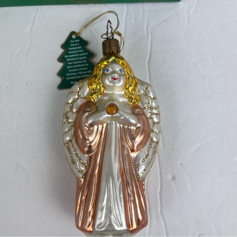 Hand-blown German glass Angel-November Birthstone-IOB